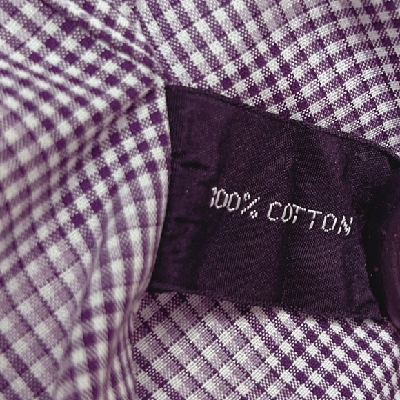 TOM FORD Glen Check Shirt 44 Neck 17.5" Prince of Wales Cotton Poplin - Picture 12 of 16